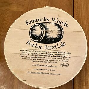 Bourbon Barrel Cake empty box for decor